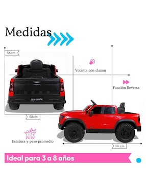 Automóvil montable con control remoto The Baby Shop recargable unisex