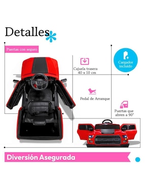 Automóvil montable con control remoto The Baby Shop recargable unisex