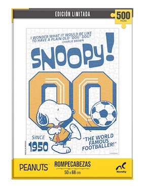 Rompecabezas Edición limitada Peanuts Futbol II aterciopelado Novelty 500 piezas