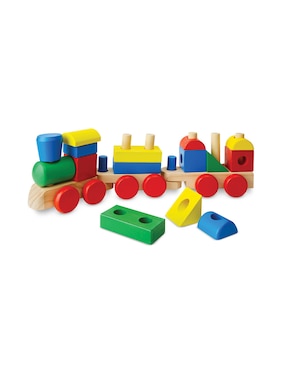 Tren apilable Melissa & Doug juego estimulación temprana + 2 años