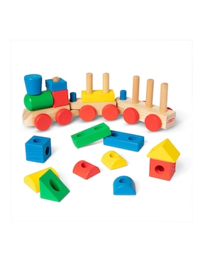 Tren apilable Melissa & Doug juego estimulación temprana + 2 años