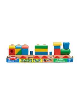 Tren apilable Melissa & Doug juego estimulación temprana + 2 años
