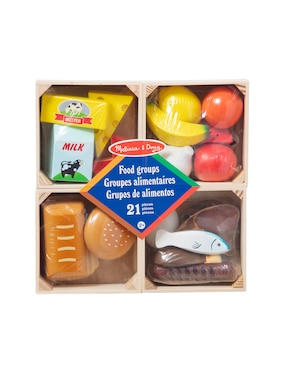 Set Grupos de Alimentos 4 Pack Surtido Melissa & Doug juego estimulación temprana 2 años
