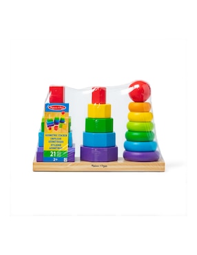 Apilador geométrico Melissa & Doug juego estimulación temprana + 2 años