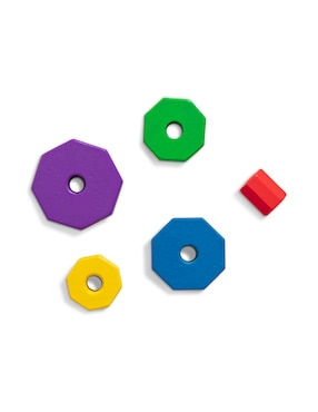 Apilador geométrico Melissa & Doug juego estimulación temprana + 2 años