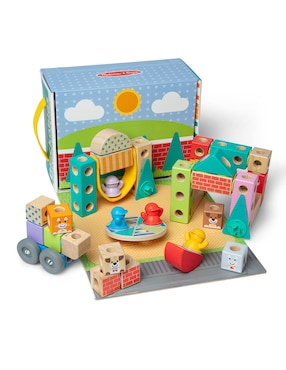Blockables Town Playset Melissa & Doug juego recreativo + 2 años