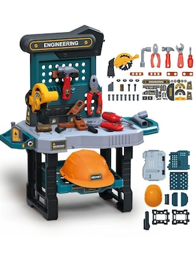 Mesa de Herramientas para Niños con Banco y Accesorios Magicamente juego de rol para niños
