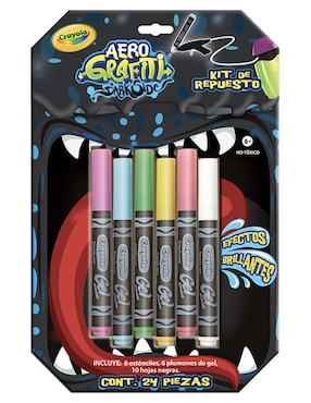 Kit De Repuesto Crayola Aero Grafiti Darkside