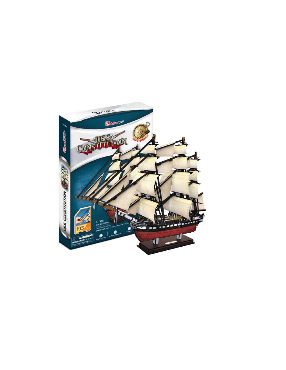 Rompecabezas 3D USS Constitution 1