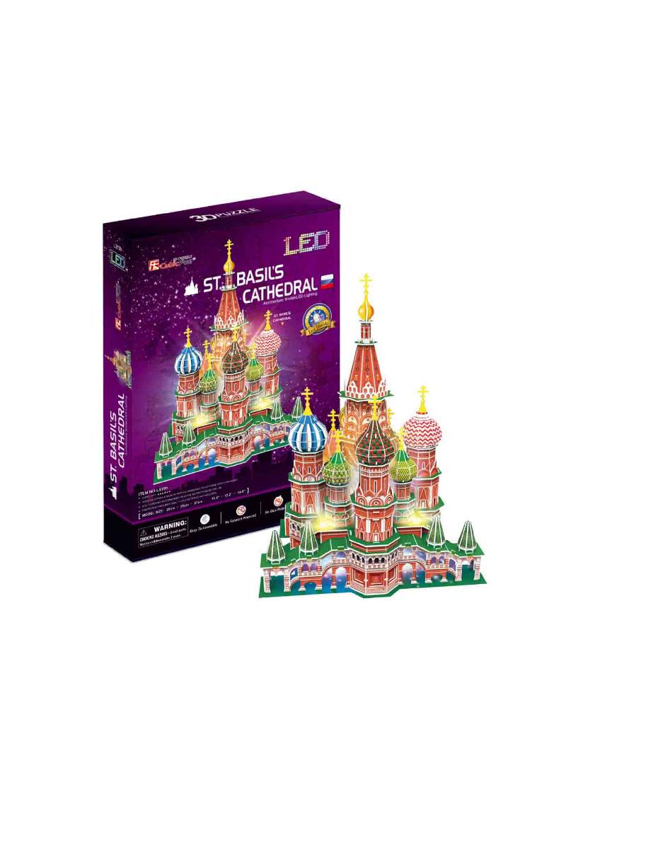 Rompecabezas 3D Catedral San Basilio 1