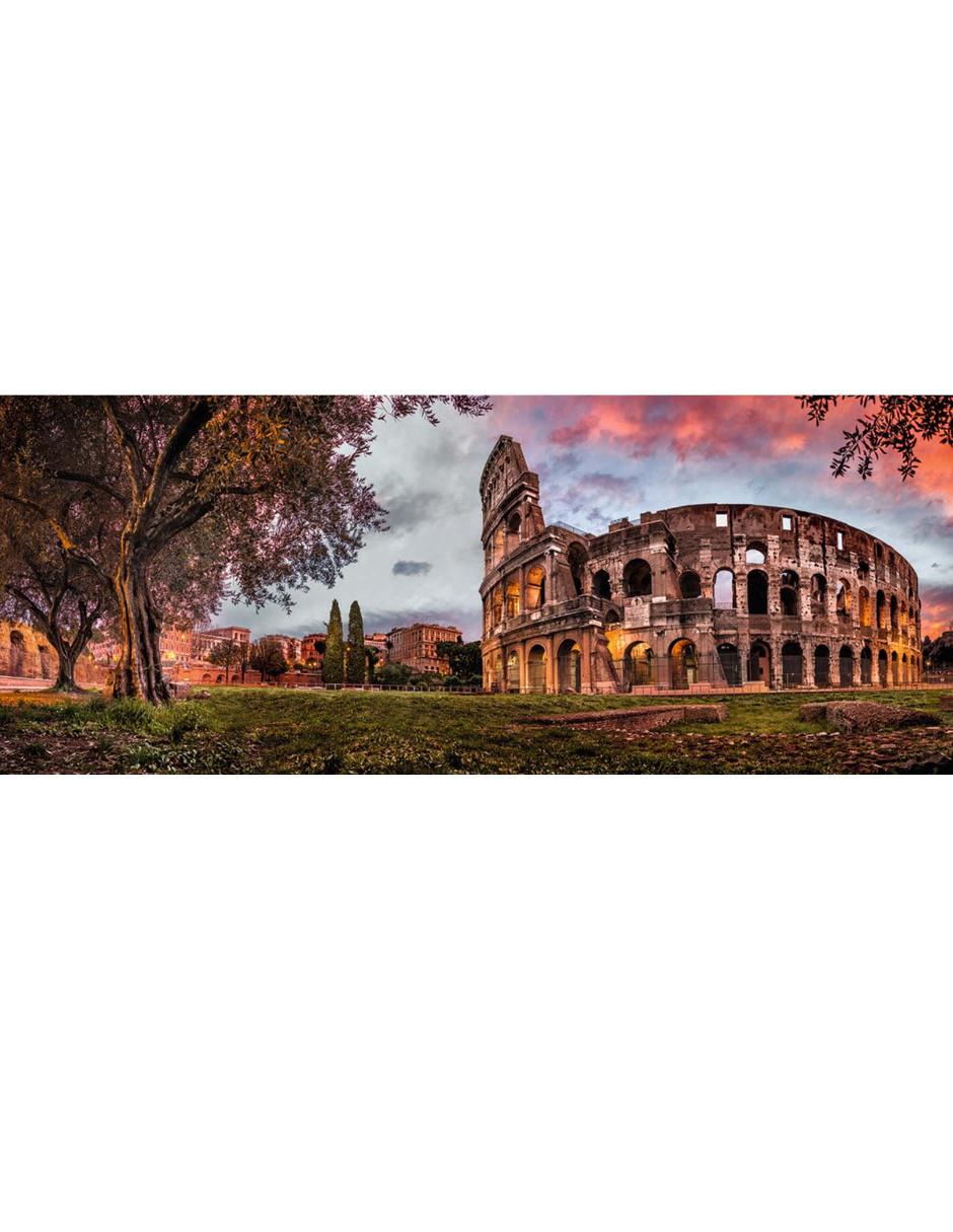 Rompecabezas Coliseo al Atardecer Panorámico 1000 Piezas 2