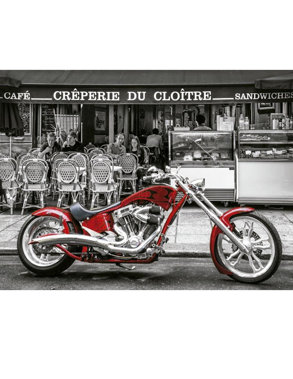 Rompecabezas Susanne Kramer Moto Roja Chopper 1000 piezas 2