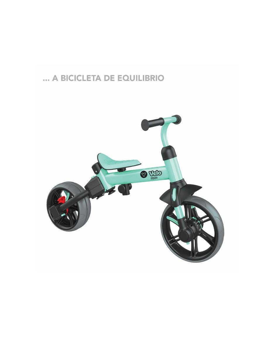 Triciclo Y-Velo Refresh 2.0 Flippa verde negro 2