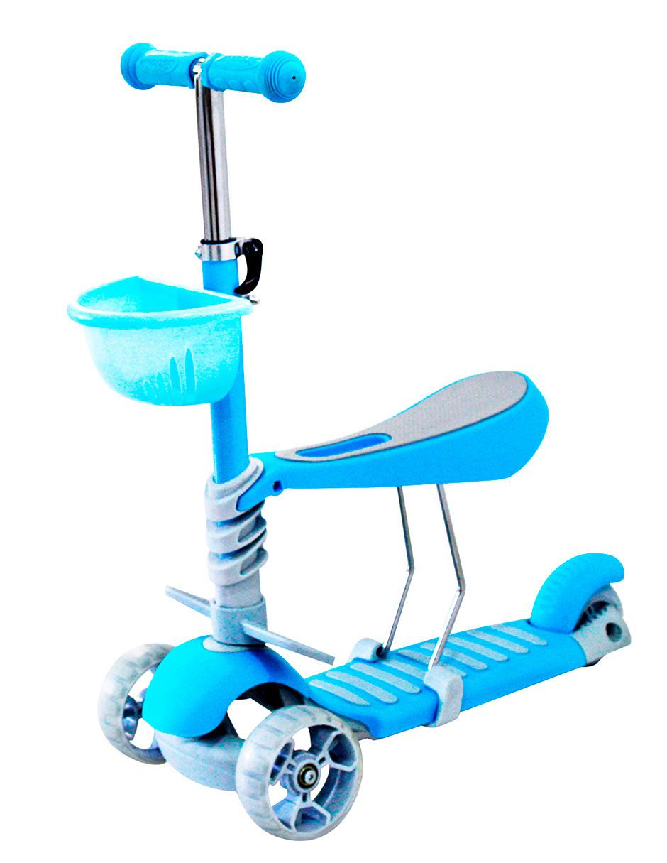 Scooter Idea Nuova para niños ajustable azul llantas LED