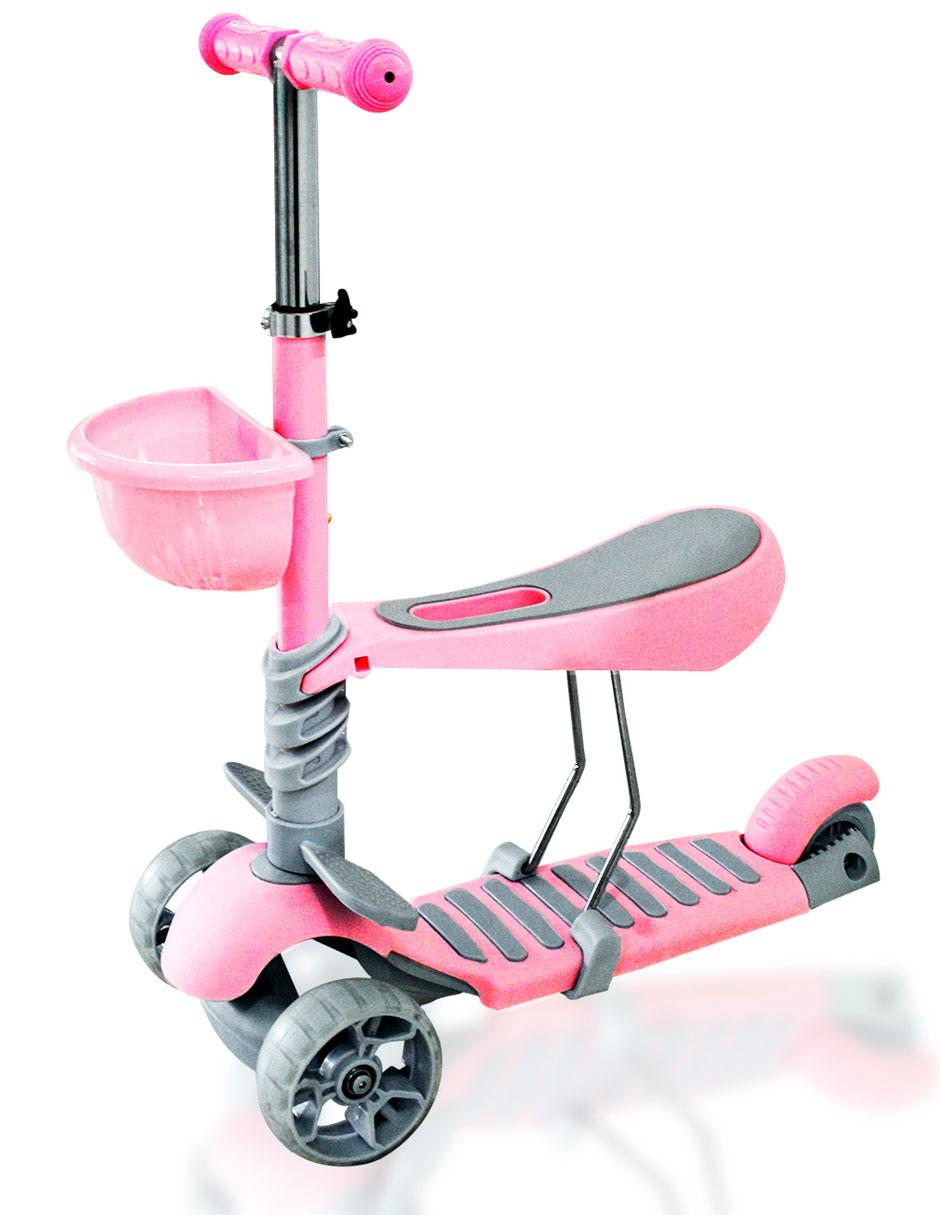 Scooter Idea Nuova para niñas ajustable rosa llantas LED