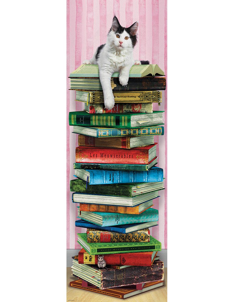 Rompecabezas 1000 piezas Gato Universitario Entre Libros 2