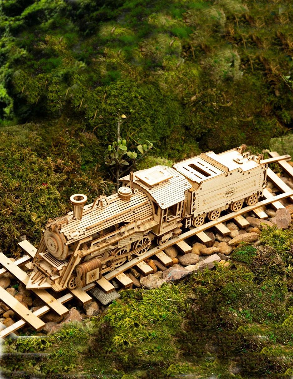 Rompecabezas 3D Tren Expreso Madera 4