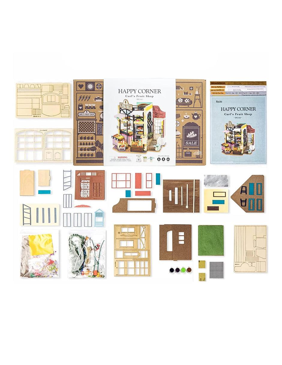Rompecabezas 3D Casa Miniatura Tienda Frutas Madera 7