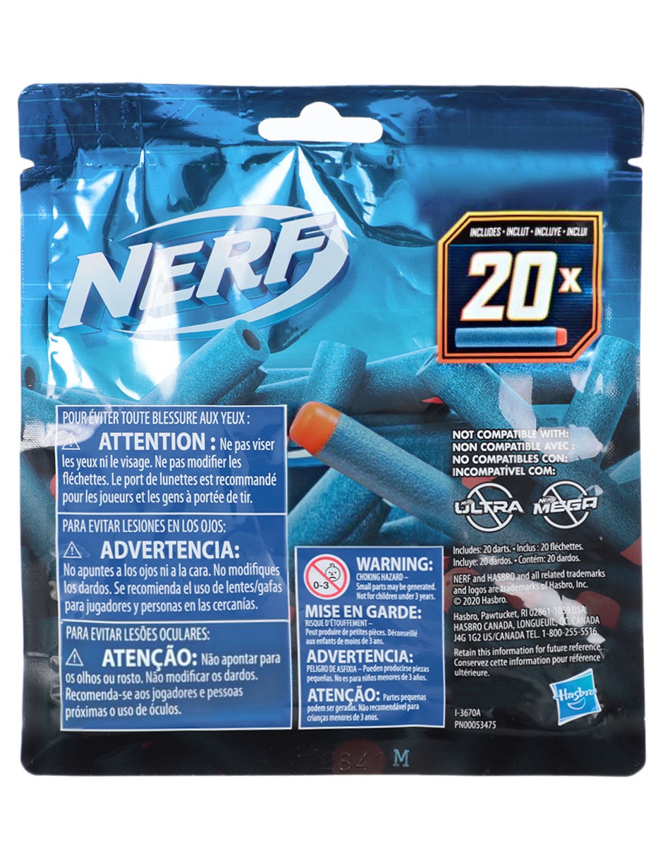 Dardos Nerf Hasbro Cubeta Azul 200 Piezas