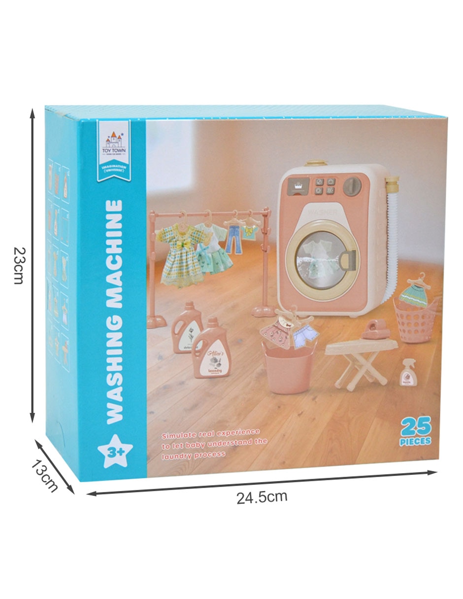 Set lavadora de juguete Toy Town 25 piezas con luz y sonido | Liverpool