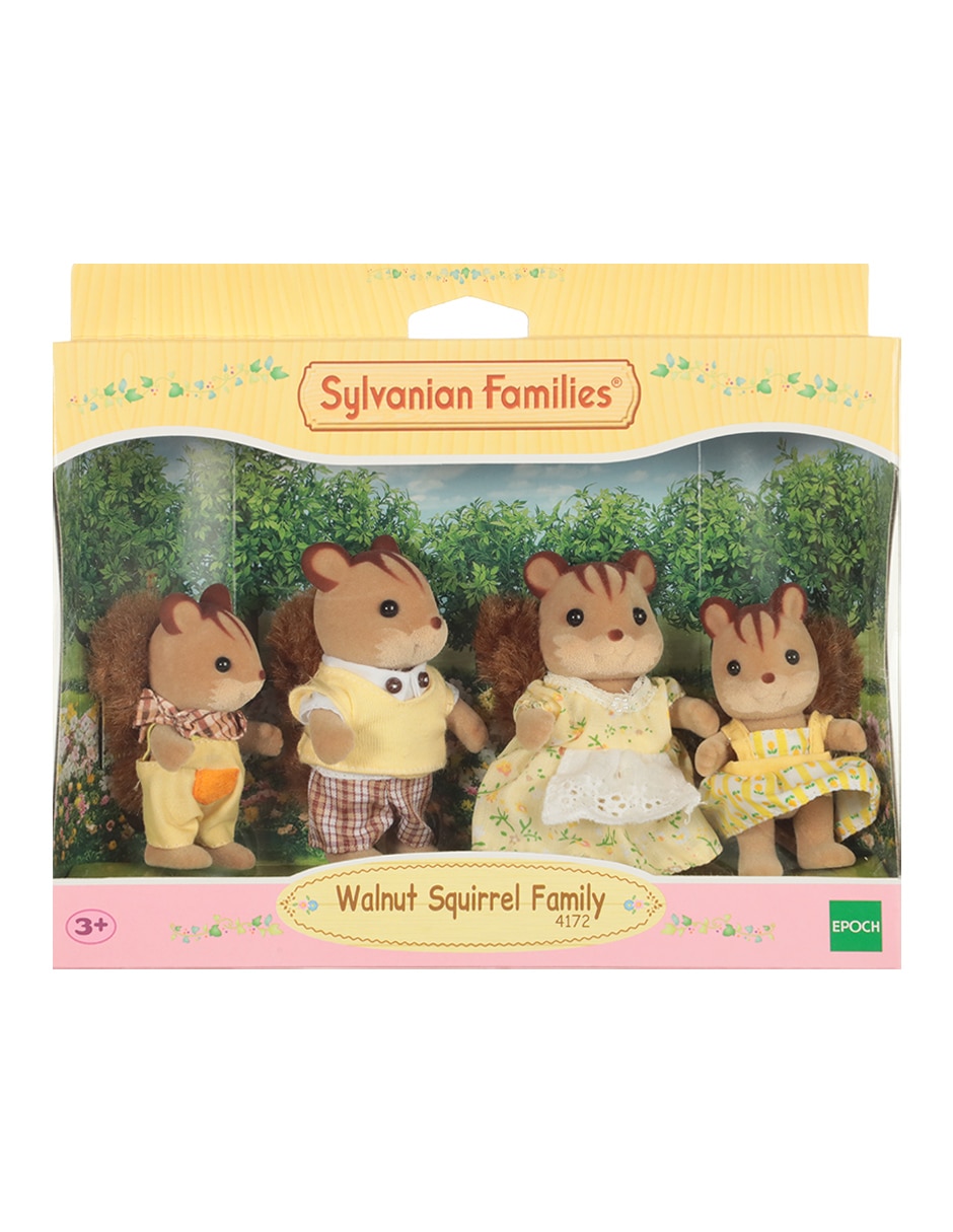 Set Walnut Squirrel Family 4