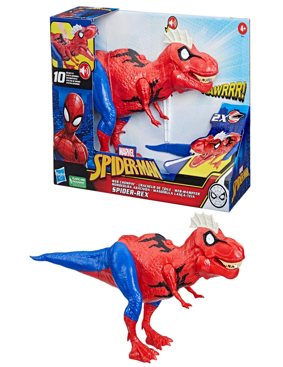 Figura de acción Spider-Rex Hasbro con sonido articulado Marvel | Liverpool. 