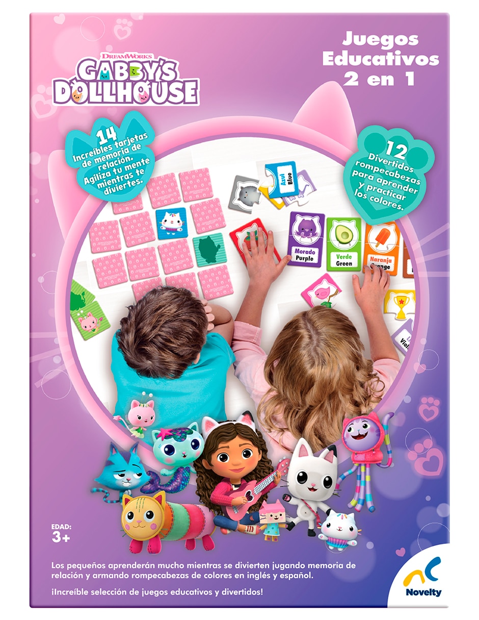 Juegos Educativos 2 en 1 Gabby's Dollhouse 2