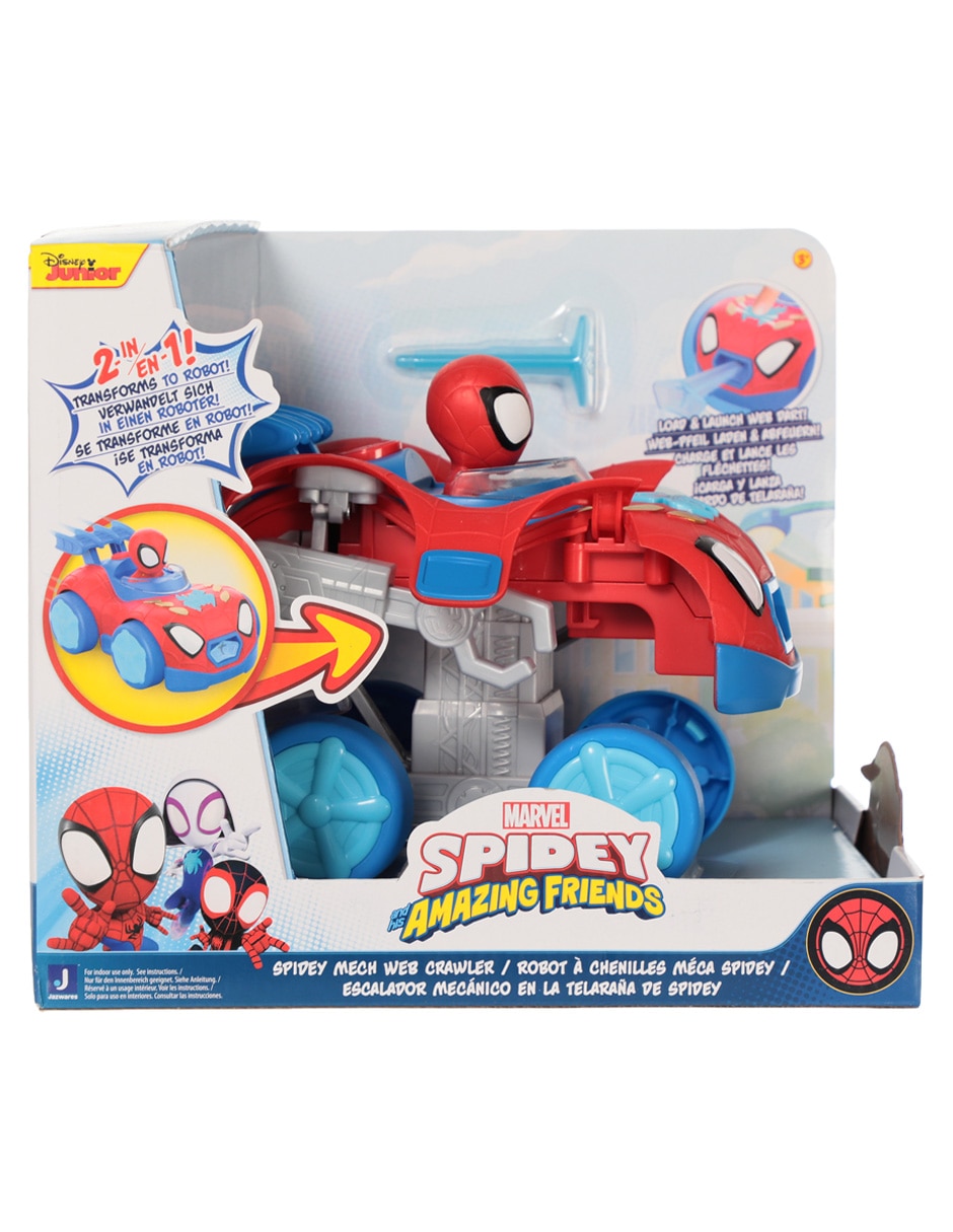 Vehículo transformable escalador mecánico en la telaraña de spidey Marvel 4
