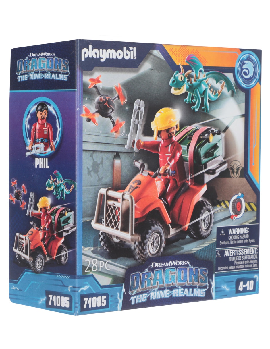 Set de construcción Dragones: Los Nueve Reinos Icaris Quad & Phil de DreamWorks con 28 piezas 2