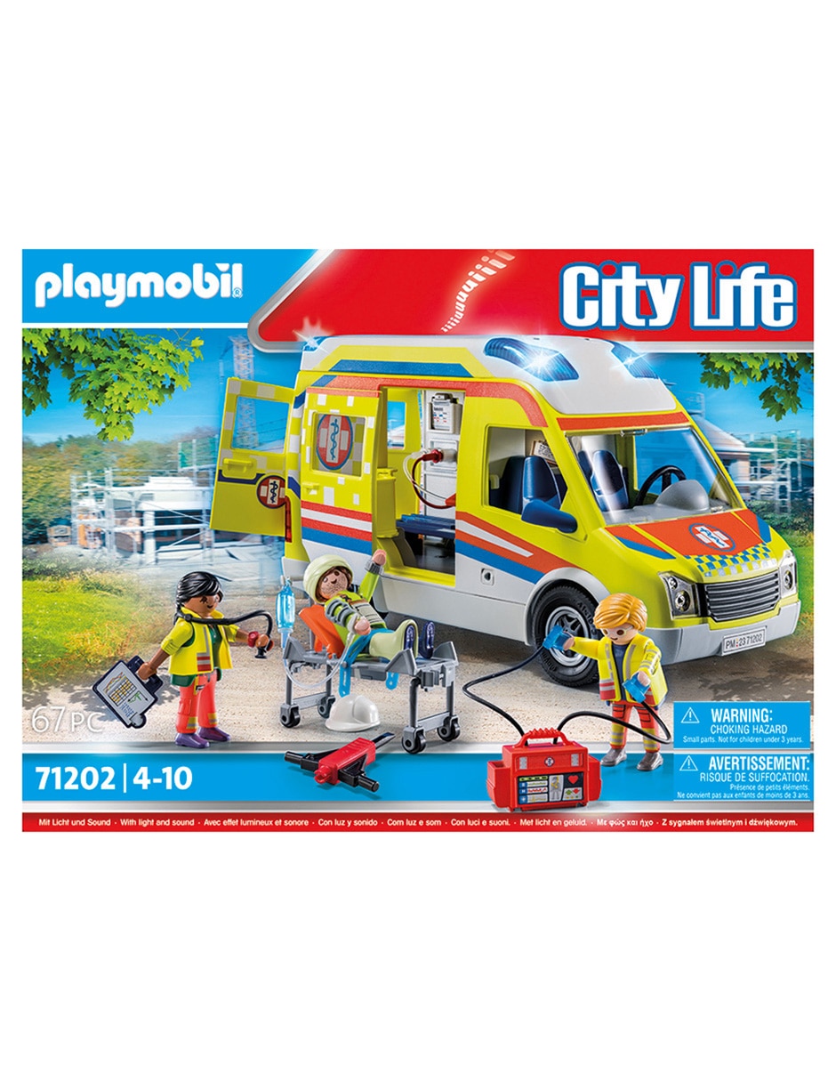 Set construcción Ambulancia con luz y sonido de City Life con 67 piezas 2