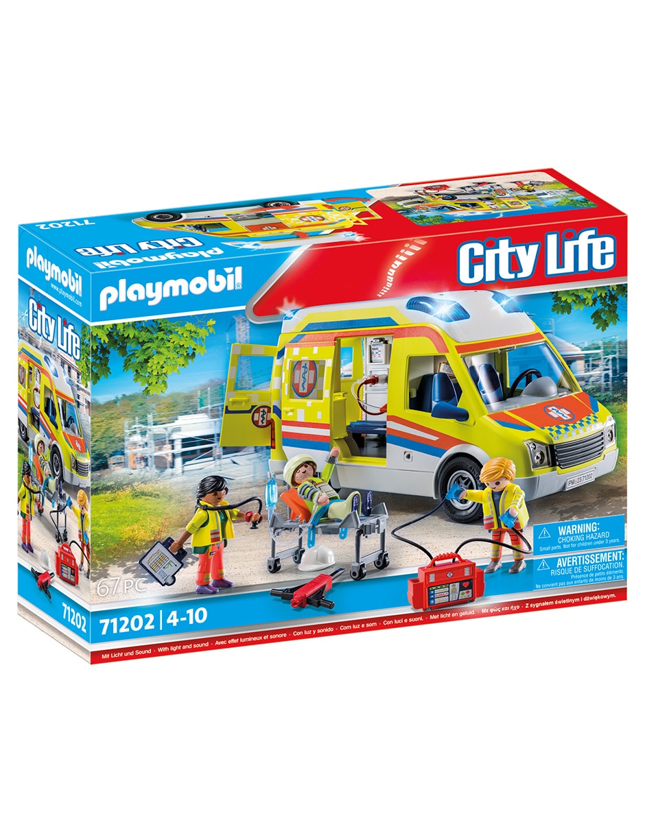 Set construcción Ambulancia con luz y sonido de City Life con 67 piezas 3