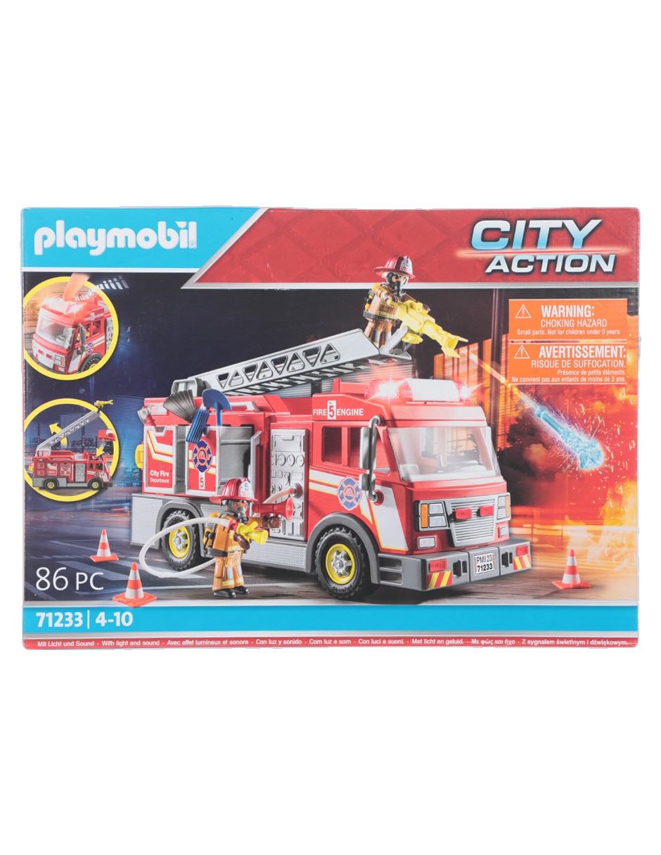 Set de construcción Camión de bomberos de City action con 86 piezas 4