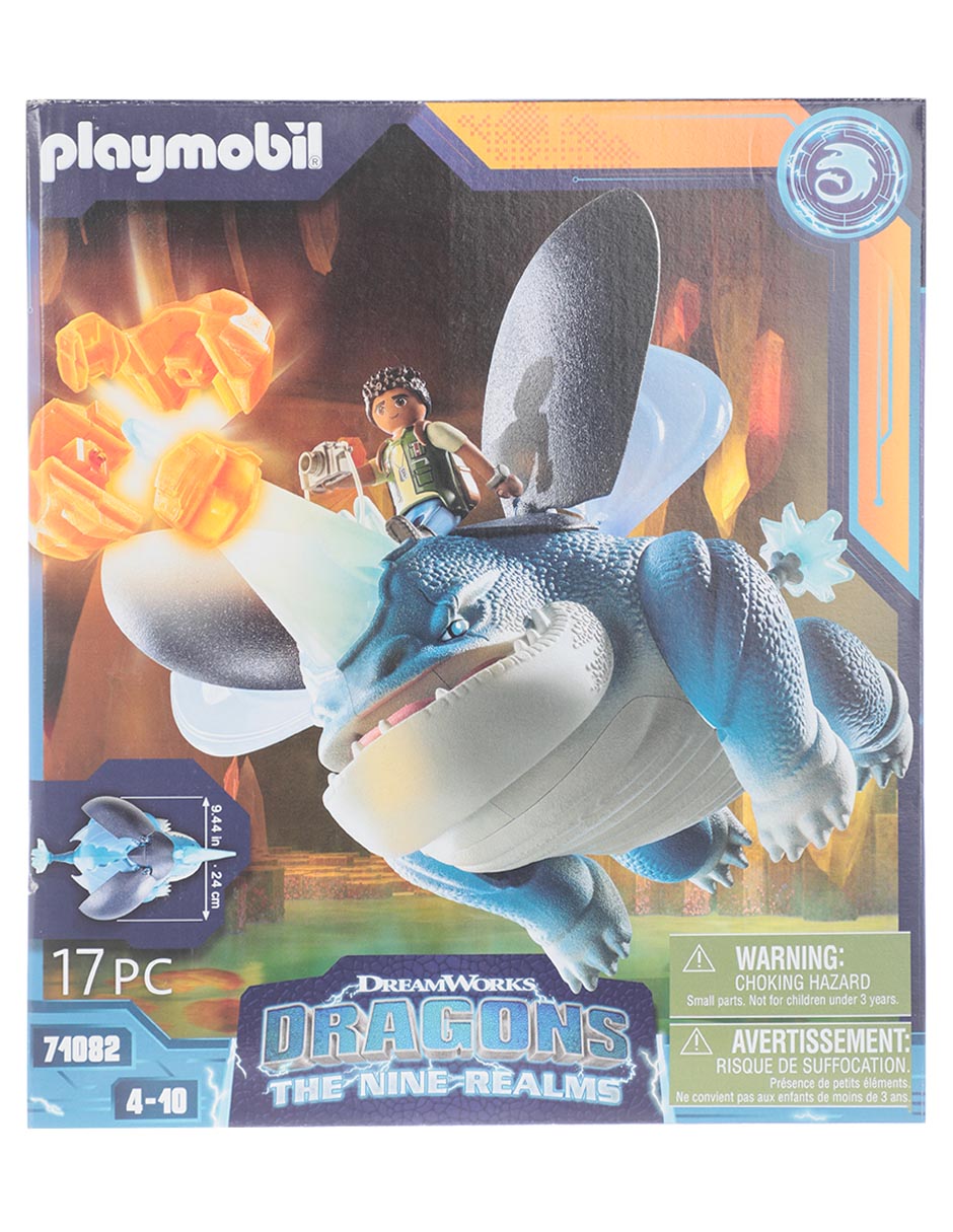 Set construcción Dragons: The Nine Realms Plowhorn & D'Angelo de DreamWorks con 17 piezas 5
