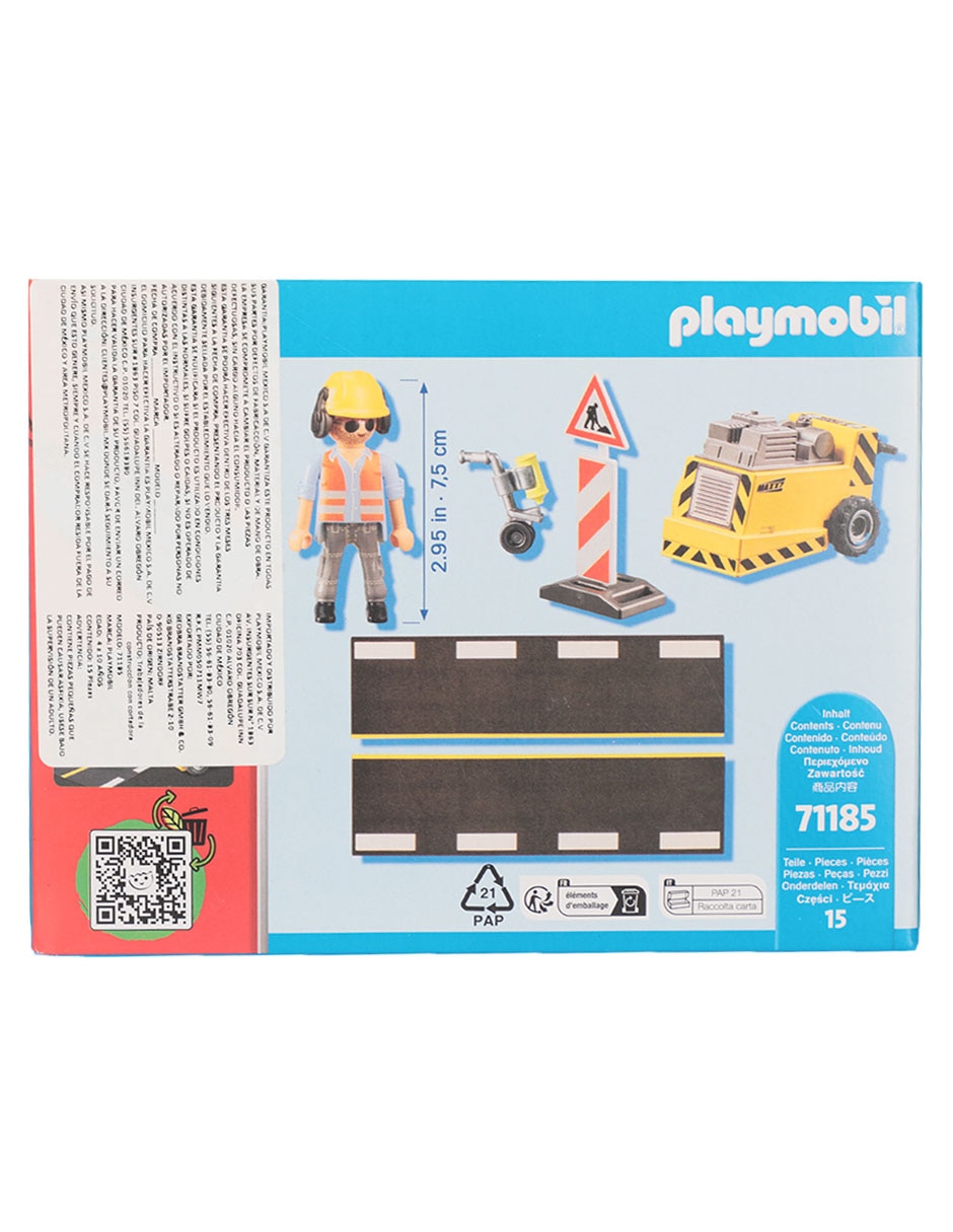 Set de construcción Trabajador de la construcción con cortador de bordes de City action con 15 piezas 3