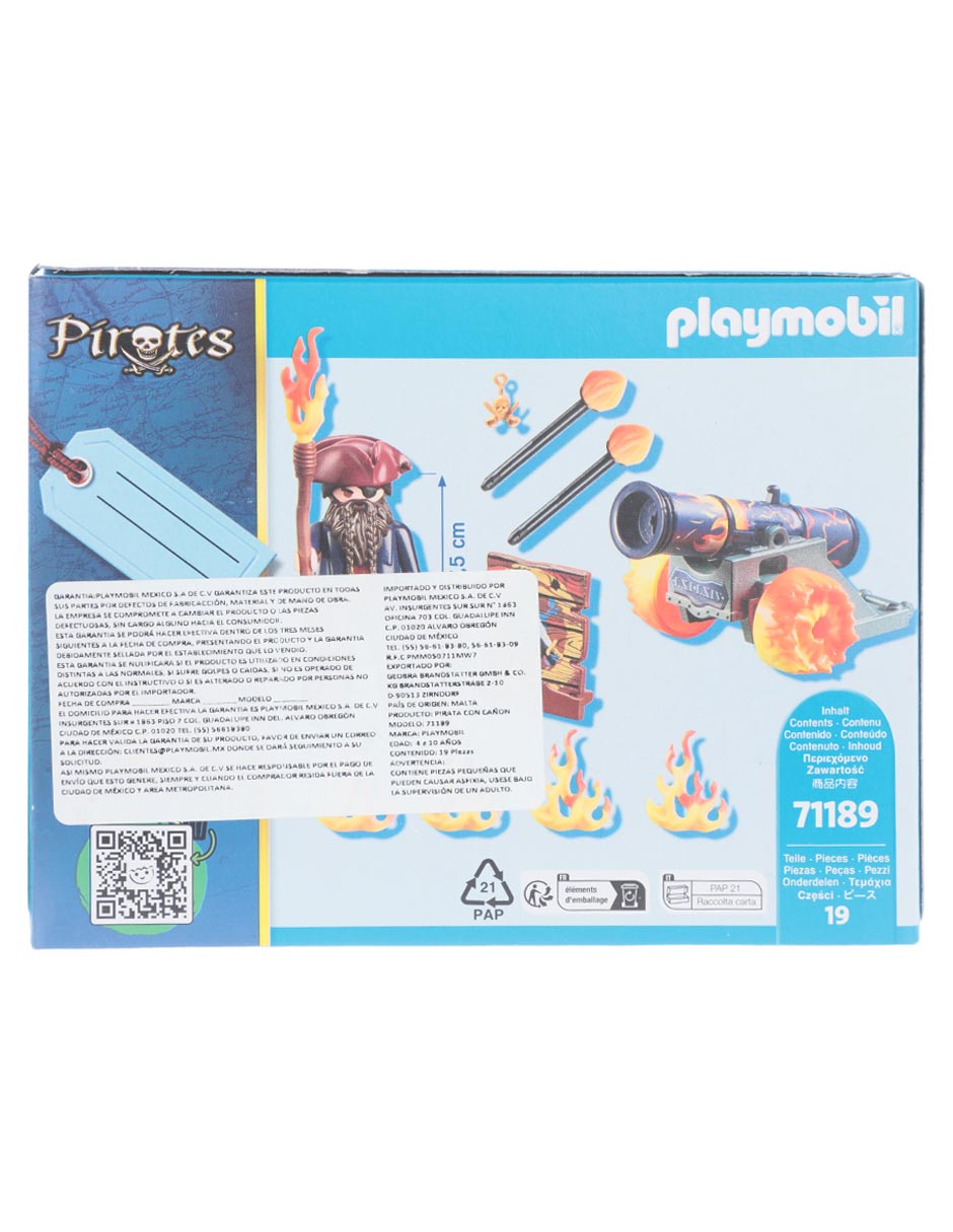 Set construcción Pirates Pirata con cañón con 19 piezas 4
