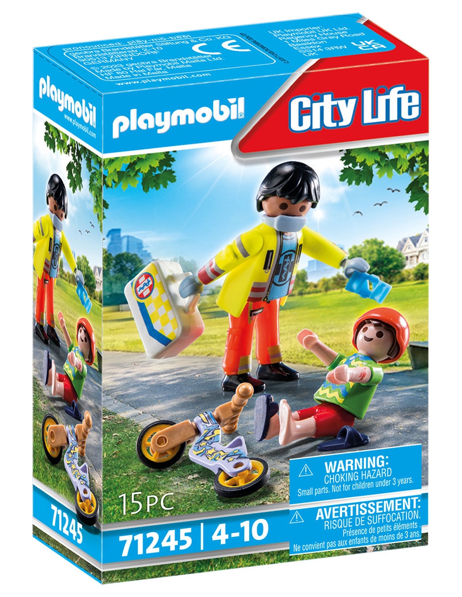 Set construcción Paramédico con paciente de City Life con 15 piezas 3