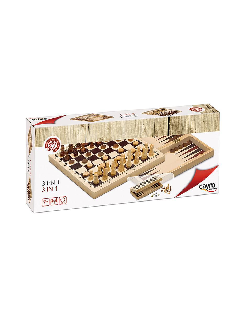 Set de 3 Juegos Ajedrez, Damas, Backgammon 2