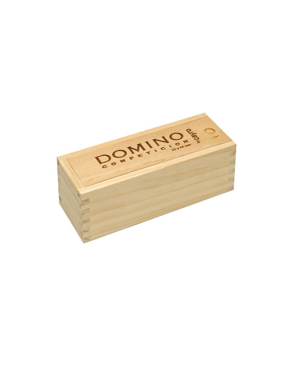 Dominó para Competicion 250C Color Marrón Caja de Madera y Fichas de Resina 2