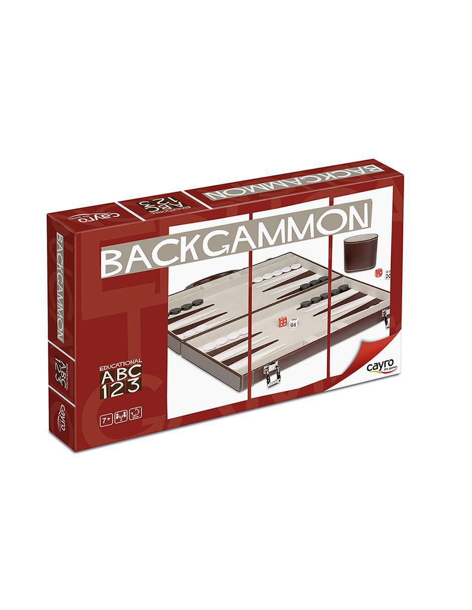 Backgammon 709C Color Blanco Juego con Maleta para viaje 2