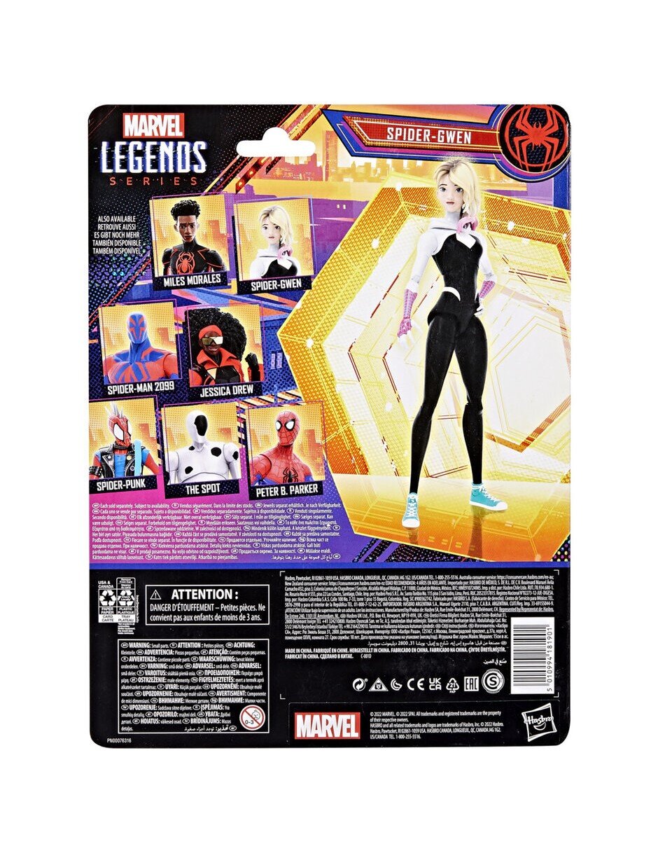 Figura de acción Marvel Spider-Gwen Hasbro articulada 3