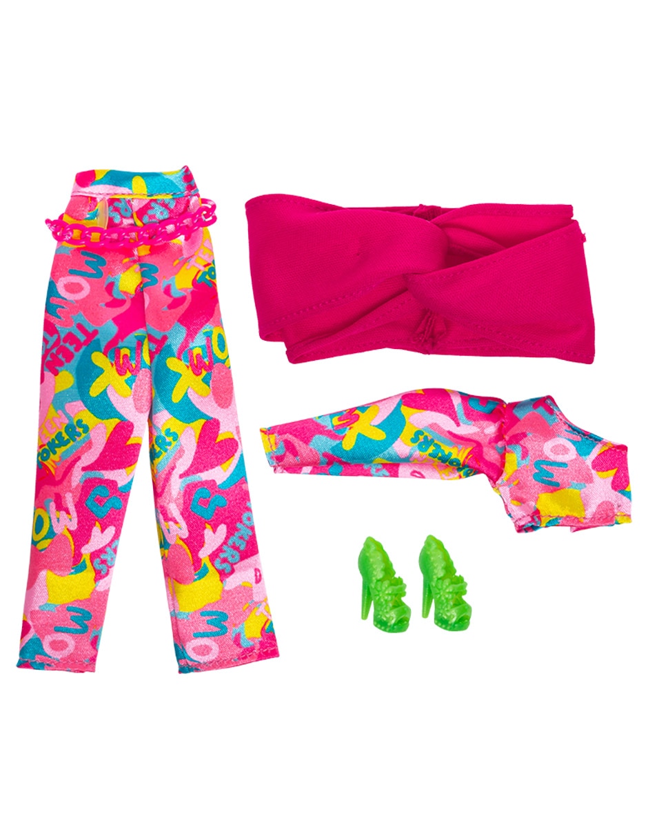 Ropa y accesorio de muñeca Conjunto blusa y pantalón estampado