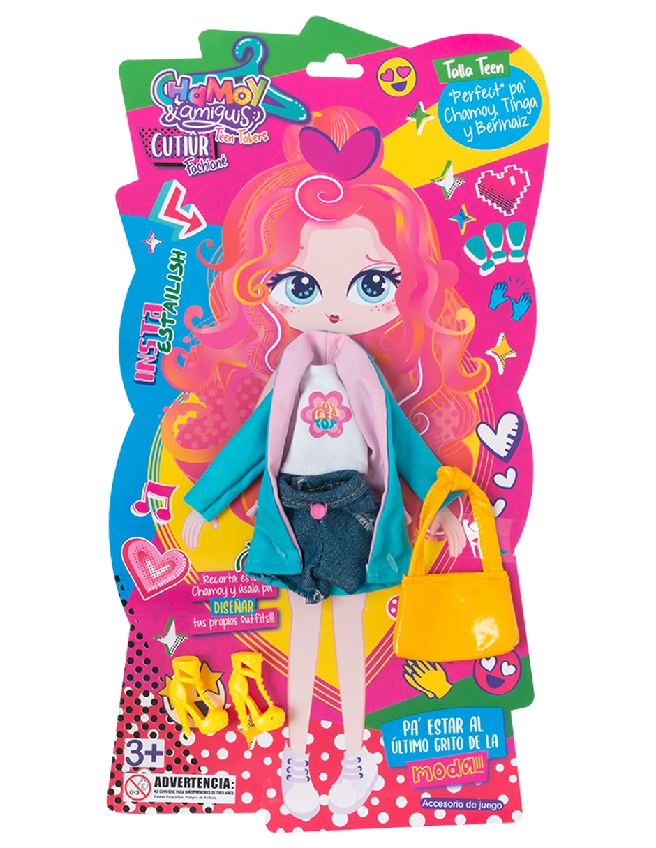 Ropa y accesorio de muñeca Conjunto saco, short y bolso 7