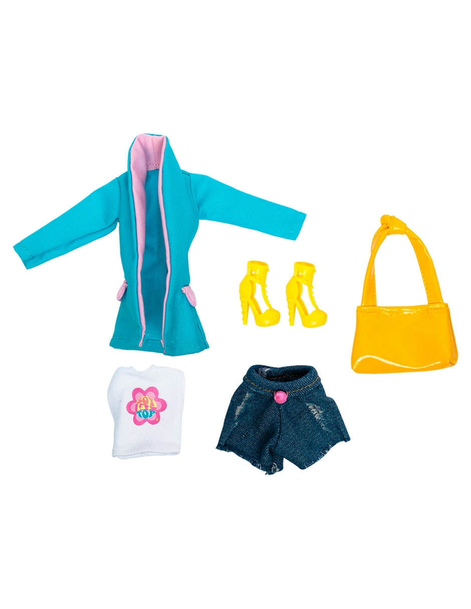 Ropa y accesorio de muñeca Conjunto saco, short y bolso 9