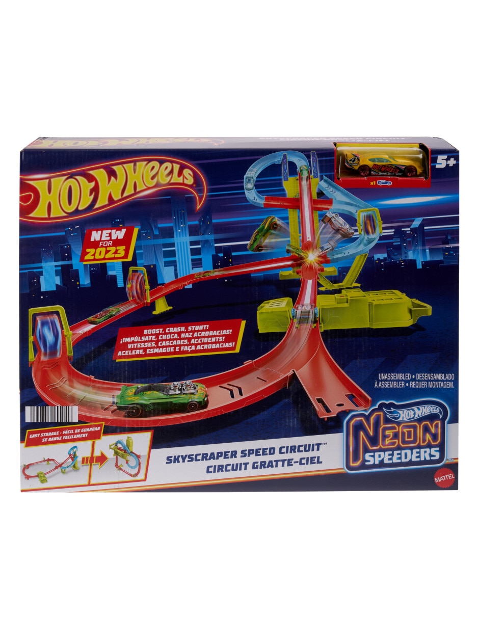 Pista armable Circuito neón de alta velocidad