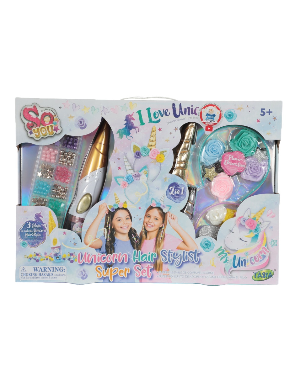 Set para hacer trenzas Unicorn Hair Stylist Super Set 4