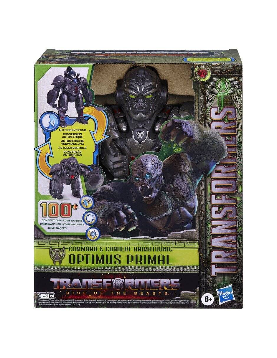 Figura de acción Transformers Rise Of The Beasts con movimiento y sonido articulada 16