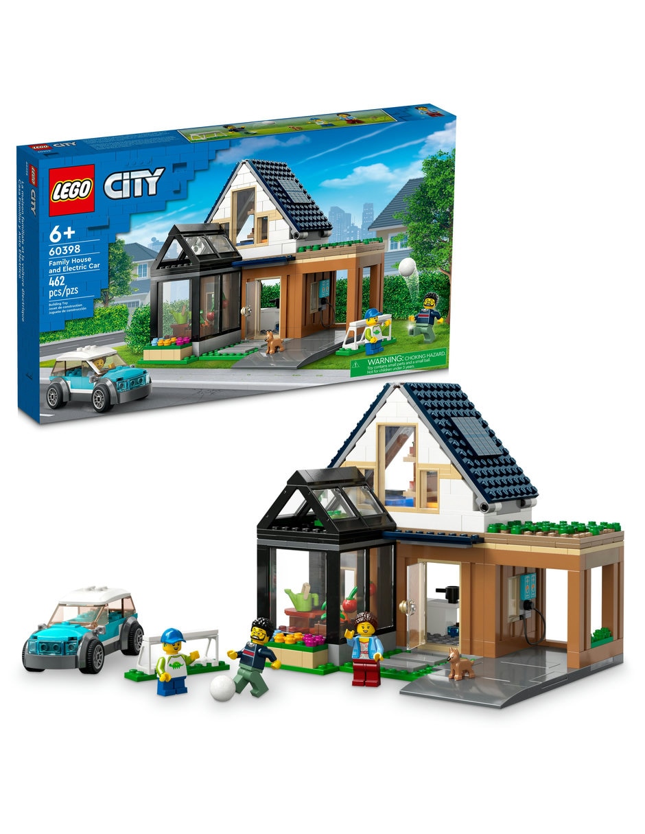 Set construcción Lego City Community Casa Familiar y Auto Eléctrico con 462  piezas