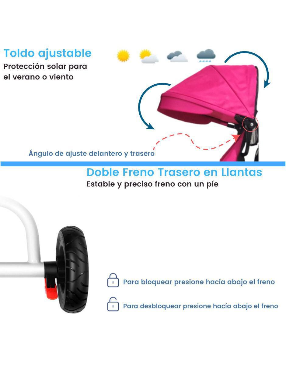 Triciclo rodada 10 Gemelar Doble unisex 3
