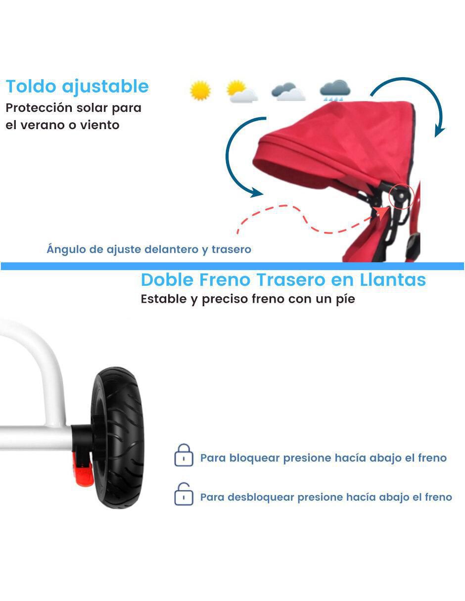 Triciclo the baby shop "rodada" 10 gemelar doble "para" unisex