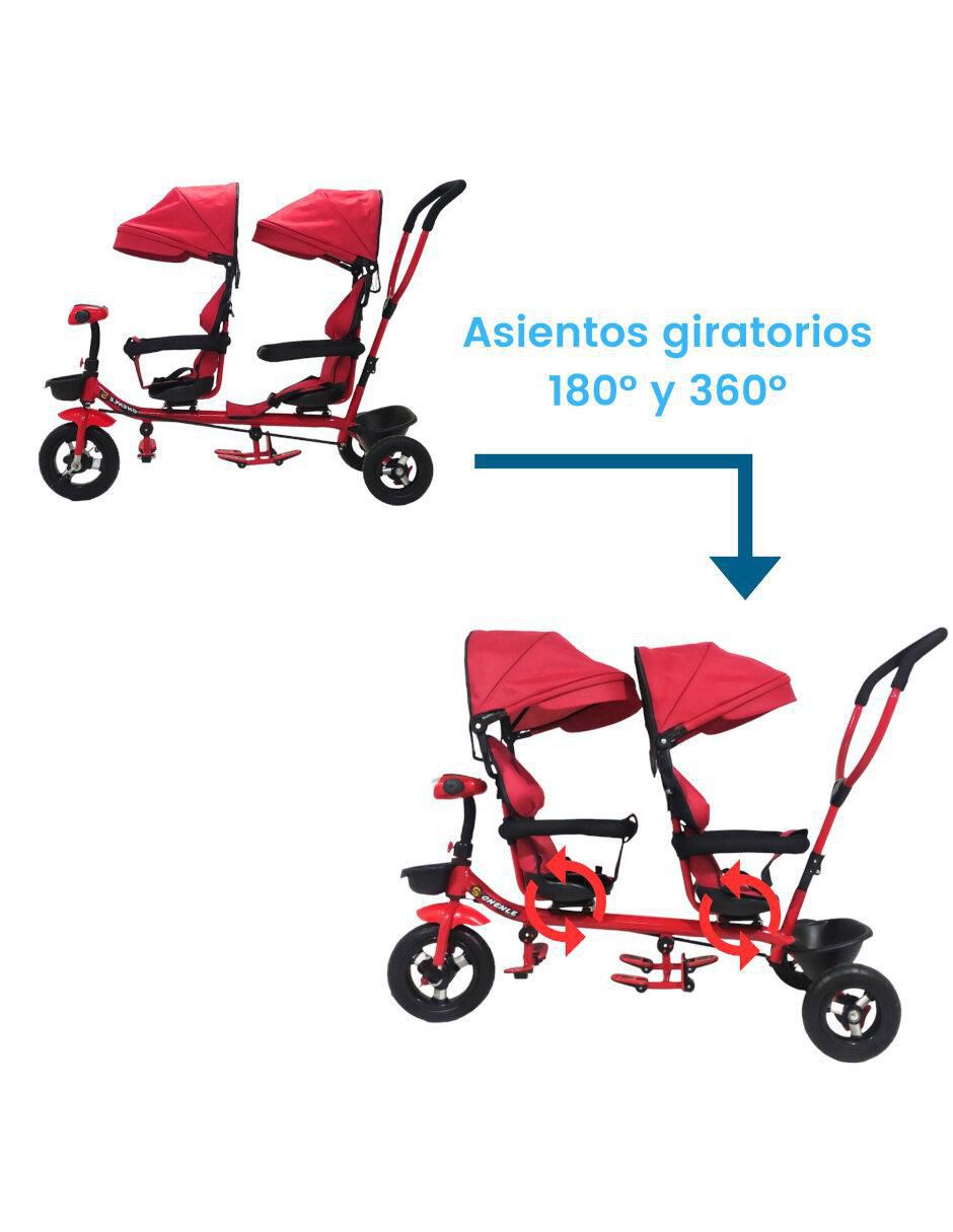 Triciclo the baby shop "rodada" 10 gemelar doble "para" unisex